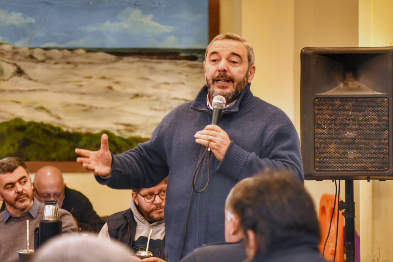 Mario Bergara durante su segunda gira nacional el Chuy. Foto: Antonio "Chucky" Scuro